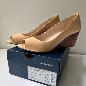Cole Haan Tan Wedge Shoes Classic Design